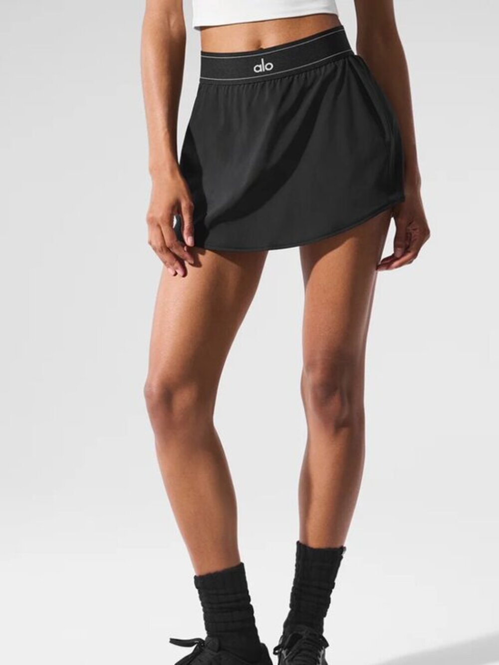💓ALO Yoga Match Point Tennis Skirt👧 Black NWT Sports/Holiday/Travel - Picture 2 of 6